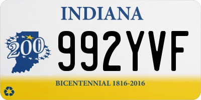 IN license plate 992YVF