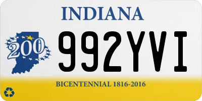 IN license plate 992YVI