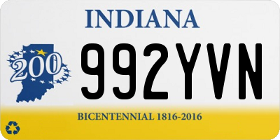 IN license plate 992YVN