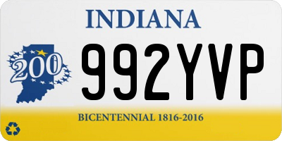 IN license plate 992YVP