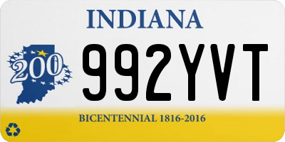 IN license plate 992YVT