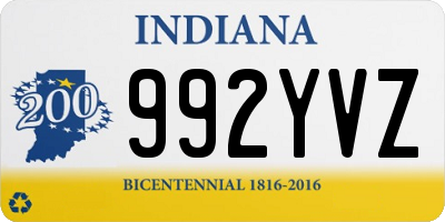 IN license plate 992YVZ