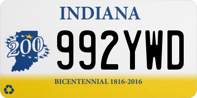 IN license plate 992YWD