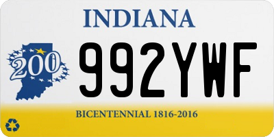 IN license plate 992YWF