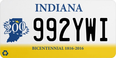 IN license plate 992YWI