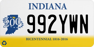 IN license plate 992YWN