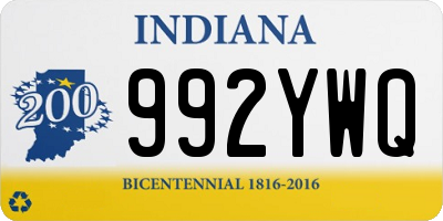 IN license plate 992YWQ