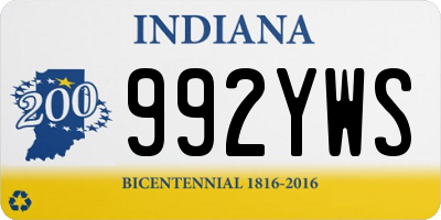 IN license plate 992YWS