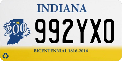 IN license plate 992YXO