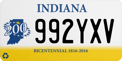 IN license plate 992YXV