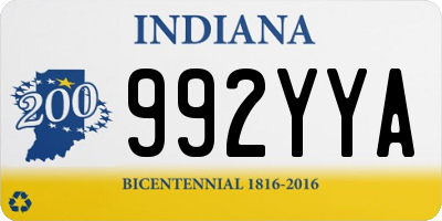 IN license plate 992YYA
