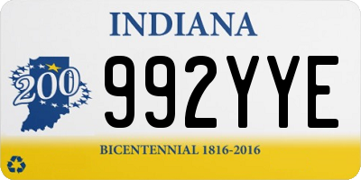 IN license plate 992YYE