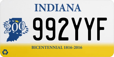 IN license plate 992YYF