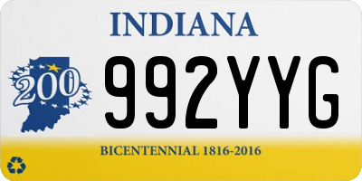 IN license plate 992YYG