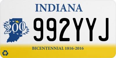 IN license plate 992YYJ