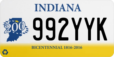 IN license plate 992YYK