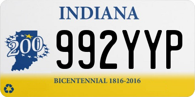 IN license plate 992YYP