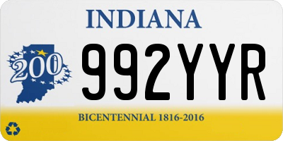 IN license plate 992YYR