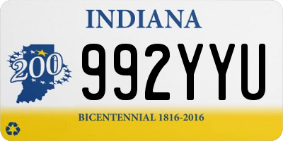 IN license plate 992YYU