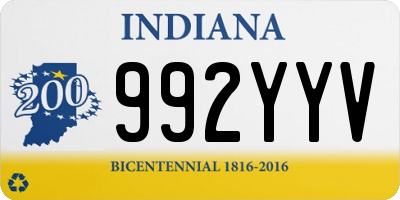 IN license plate 992YYV