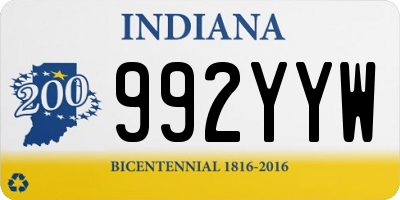 IN license plate 992YYW