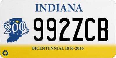 IN license plate 992ZCB