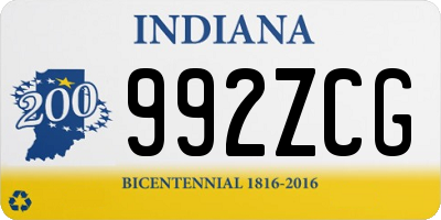 IN license plate 992ZCG