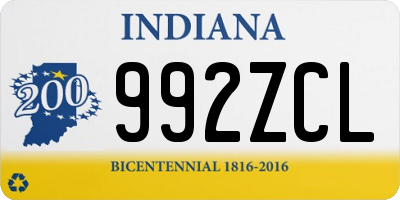 IN license plate 992ZCL