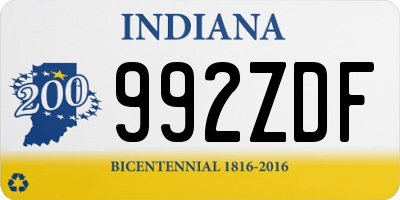 IN license plate 992ZDF