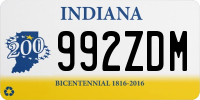 IN license plate 992ZDM