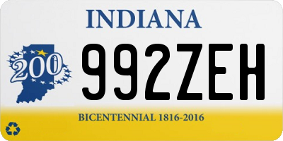 IN license plate 992ZEH