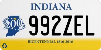 IN license plate 992ZEL