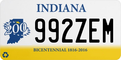 IN license plate 992ZEM