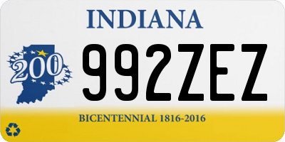 IN license plate 992ZEZ