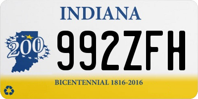 IN license plate 992ZFH