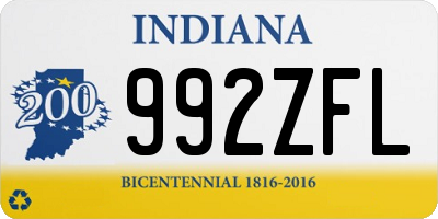 IN license plate 992ZFL