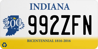 IN license plate 992ZFN