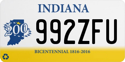 IN license plate 992ZFU