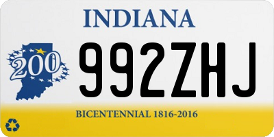 IN license plate 992ZHJ