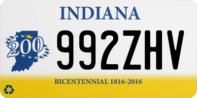 IN license plate 992ZHV