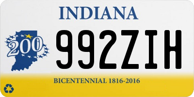 IN license plate 992ZIH