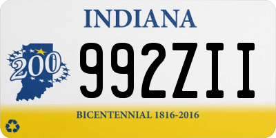 IN license plate 992ZII