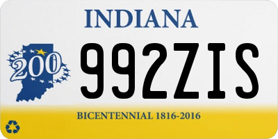 IN license plate 992ZIS