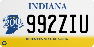 IN license plate 992ZIU