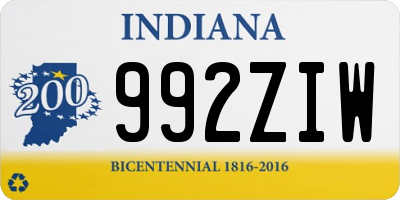 IN license plate 992ZIW