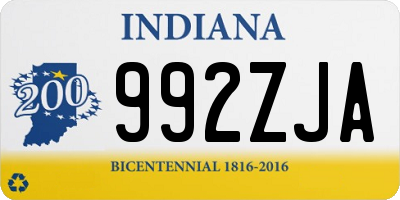 IN license plate 992ZJA