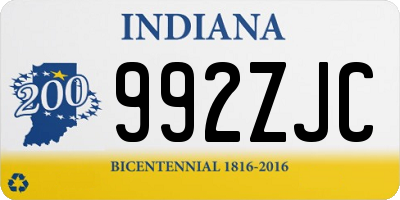 IN license plate 992ZJC