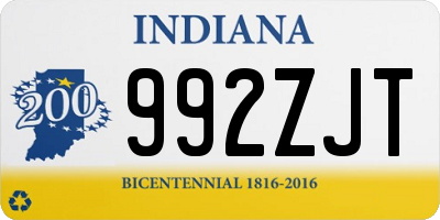 IN license plate 992ZJT