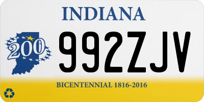 IN license plate 992ZJV