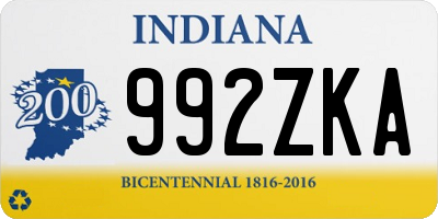 IN license plate 992ZKA